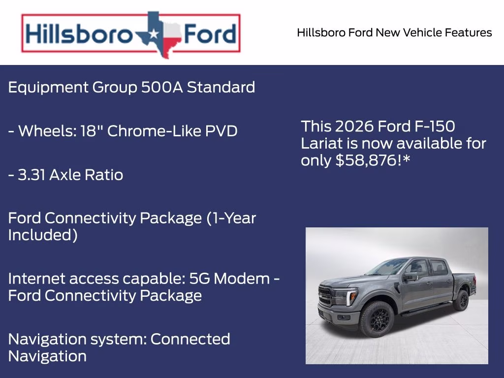 2026 Carbonized Gray Metallic Ford F-150 Lariat 4X4 Truck