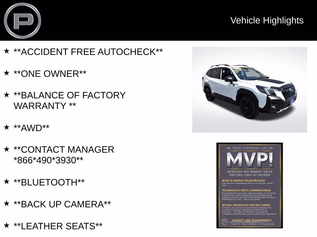 2024 Crystal White Pearl Subaru Forester Wilderness AWD SUV