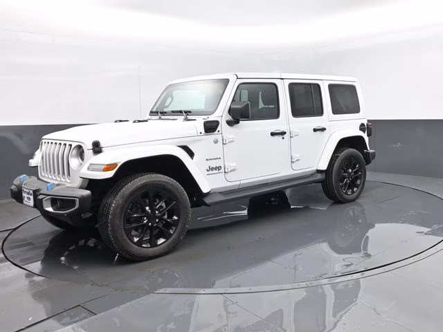 2023 Bright White Clearcoat Jeep Wrangler Sahara 4xe 4X4 SUV