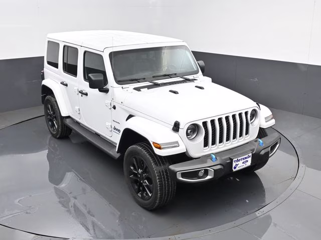 2023 Bright White Clearcoat Jeep Wrangler Sahara 4xe 4X4 SUV