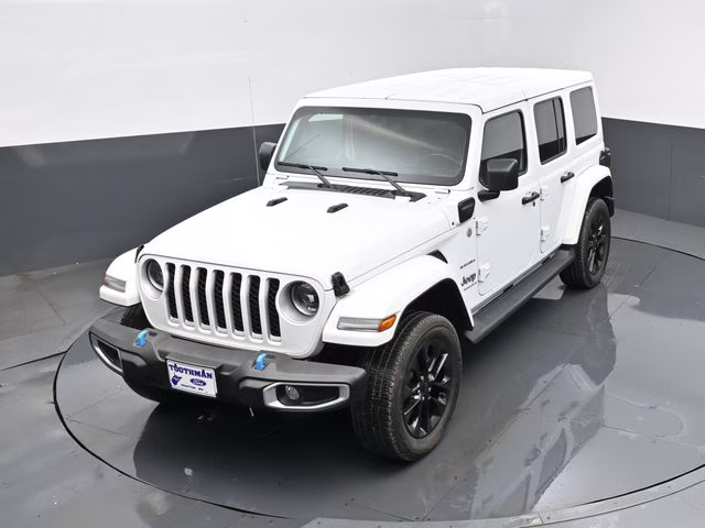 2023 Bright White Clearcoat Jeep Wrangler Sahara 4xe 4X4 SUV
