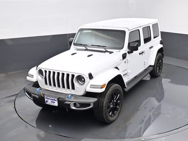 2023 Bright White Clearcoat Jeep Wrangler Sahara 4xe 4X4 SUV