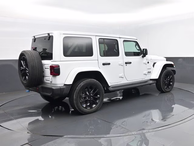 2023 Bright White Clearcoat Jeep Wrangler Sahara 4xe 4X4 SUV
