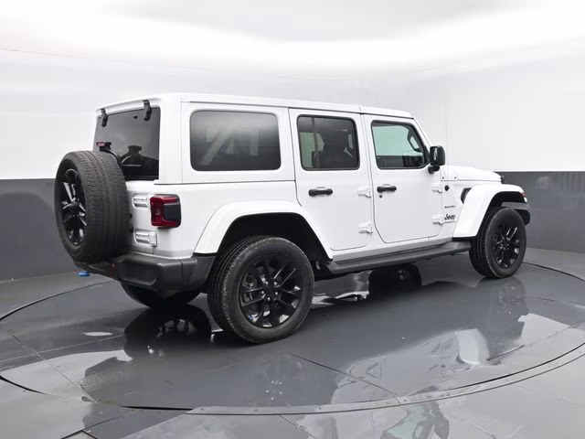 2023 Bright White Clearcoat Jeep Wrangler Sahara 4xe 4X4 SUV