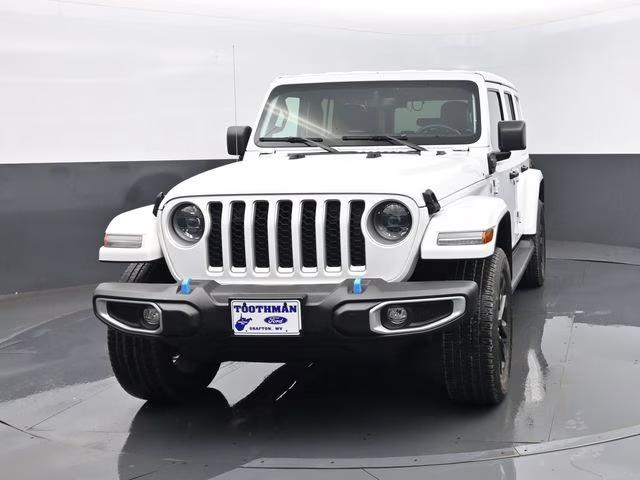 2023 Bright White Clearcoat Jeep Wrangler Sahara 4xe 4X4 SUV
