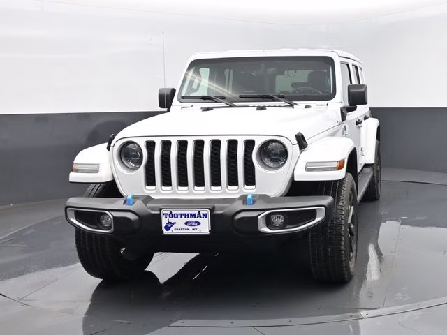 2023 Bright White Clearcoat Jeep Wrangler Sahara 4xe 4X4 SUV