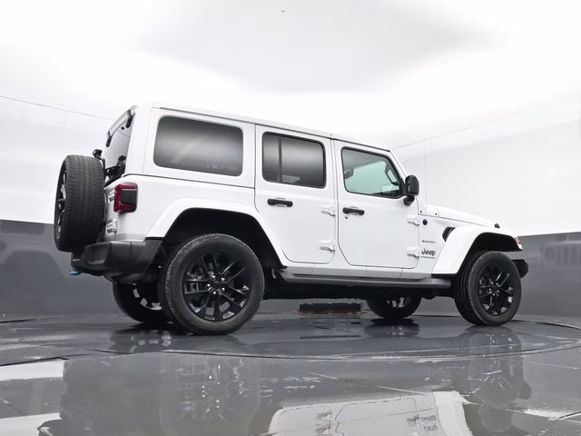 2023 Bright White Clearcoat Jeep Wrangler Sahara 4xe 4X4 SUV