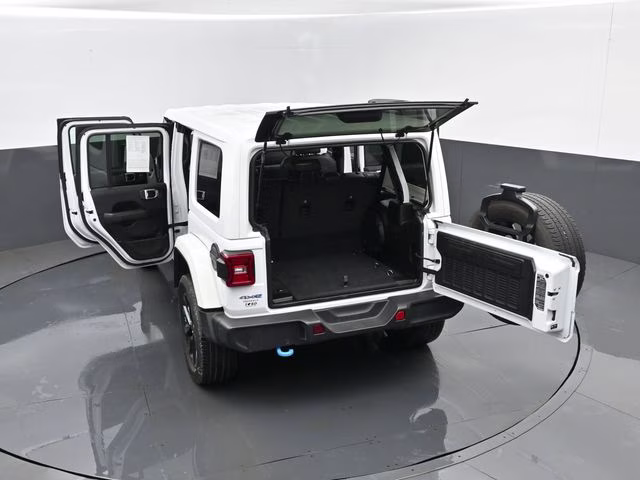 2023 Bright White Clearcoat Jeep Wrangler Sahara 4xe 4X4 SUV