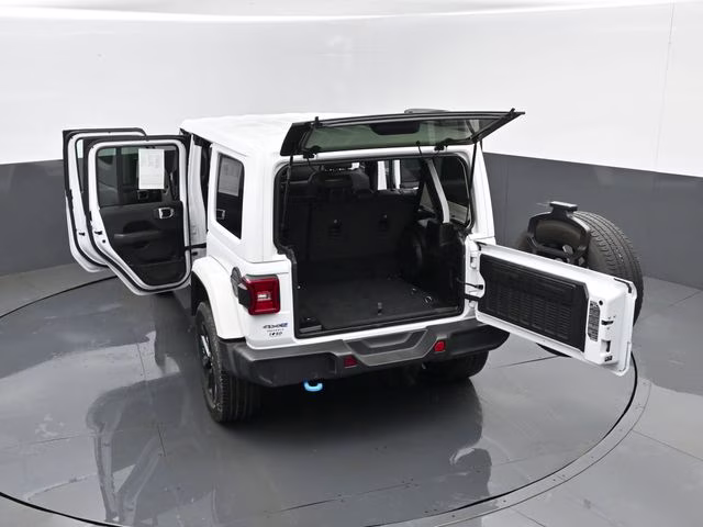 2023 Bright White Clearcoat Jeep Wrangler Sahara 4xe 4X4 SUV
