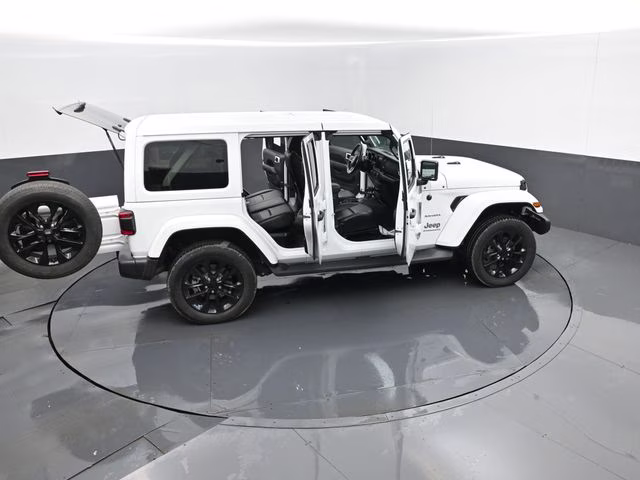 2023 Bright White Clearcoat Jeep Wrangler Sahara 4xe 4X4 SUV