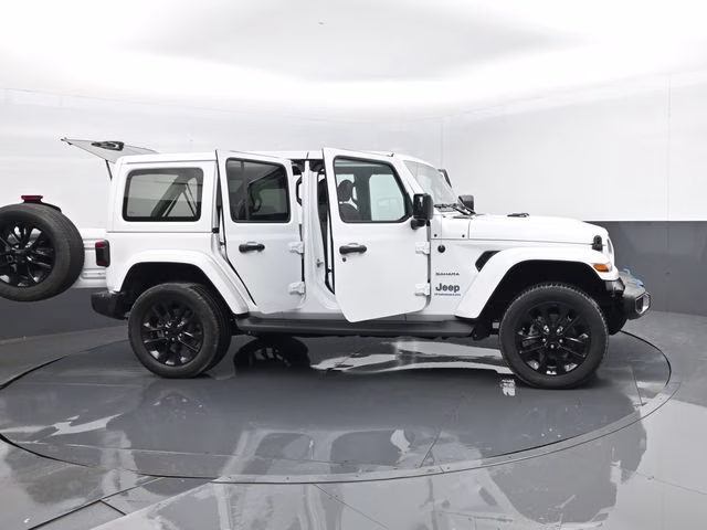2023 Bright White Clearcoat Jeep Wrangler Sahara 4xe 4X4 SUV
