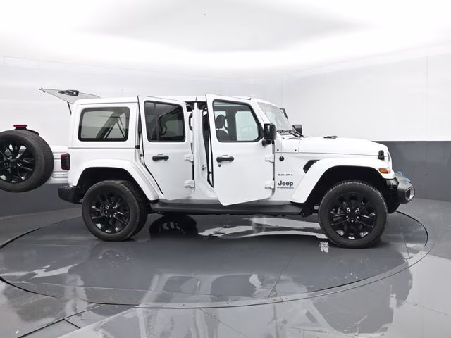 2023 Bright White Clearcoat Jeep Wrangler Sahara 4xe 4X4 SUV