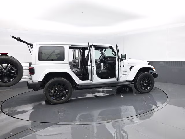 2023 Bright White Clearcoat Jeep Wrangler Sahara 4xe 4X4 SUV