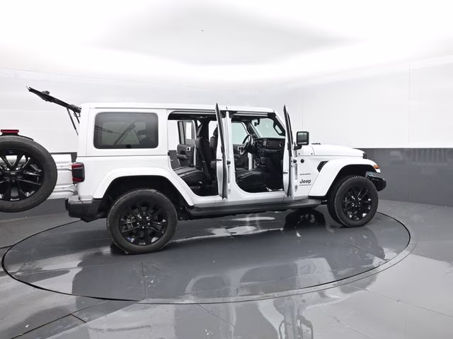2023 Bright White Clearcoat Jeep Wrangler Sahara 4xe 4X4 SUV