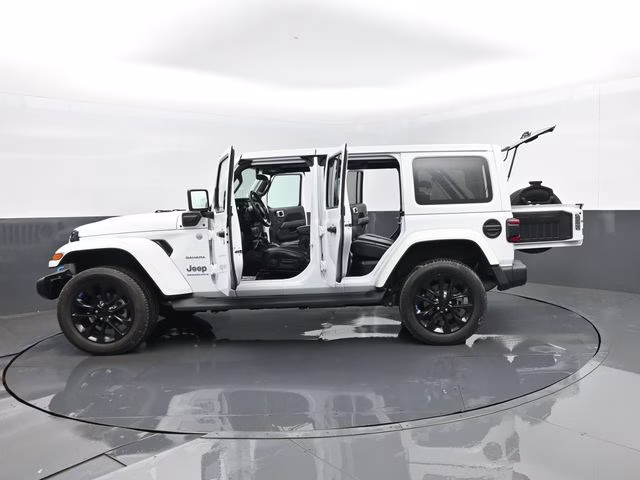 2023 Bright White Clearcoat Jeep Wrangler Sahara 4xe 4X4 SUV