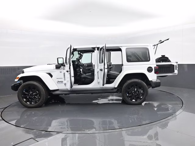 2023 Bright White Clearcoat Jeep Wrangler Sahara 4xe 4X4 SUV