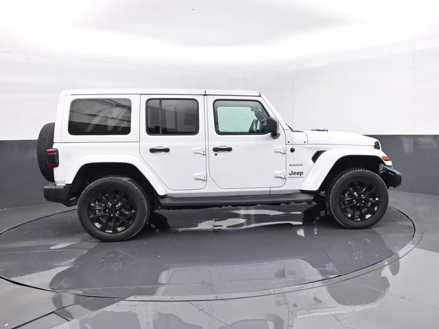 2023 Bright White Clearcoat Jeep Wrangler Sahara 4xe 4X4 SUV