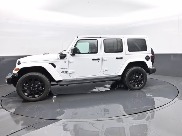 2023 Bright White Clearcoat Jeep Wrangler Sahara 4xe 4X4 SUV