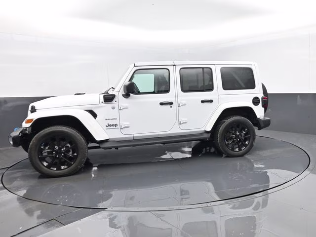 2023 Bright White Clearcoat Jeep Wrangler Sahara 4xe 4X4 SUV