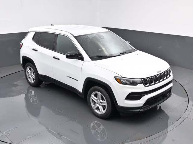 2023 Bright White Clearcoat Jeep Compass Sport 4X4 SUV