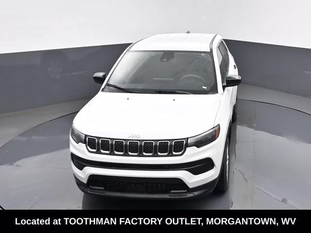 2023 Bright White Clearcoat Jeep Compass Sport 4X4 SUV