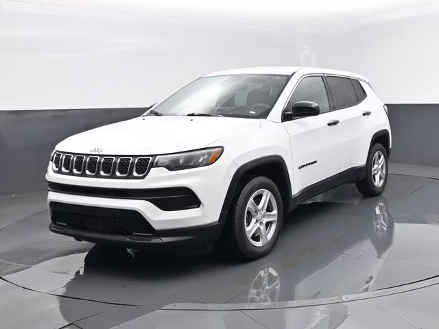 2023 Bright White Clearcoat Jeep Compass Sport 4X4 SUV