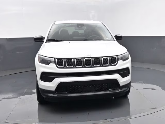 2023 Bright White Clearcoat Jeep Compass Sport 4X4 SUV