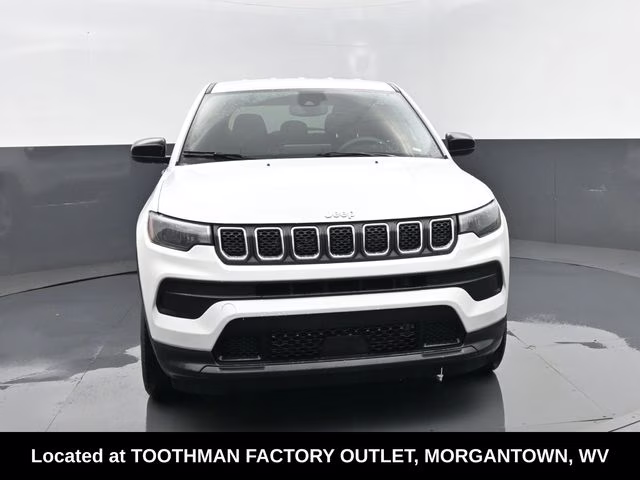 2023 Bright White Clearcoat Jeep Compass Sport 4X4 SUV