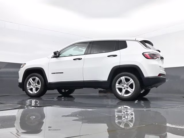 2023 Bright White Clearcoat Jeep Compass Sport 4X4 SUV