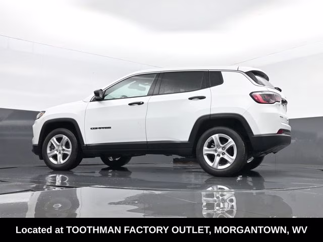 2023 Bright White Clearcoat Jeep Compass Sport 4X4 SUV