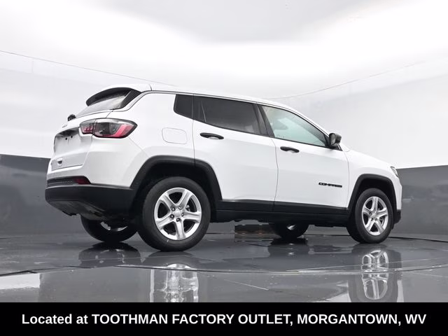 2023 Bright White Clearcoat Jeep Compass Sport 4X4 SUV