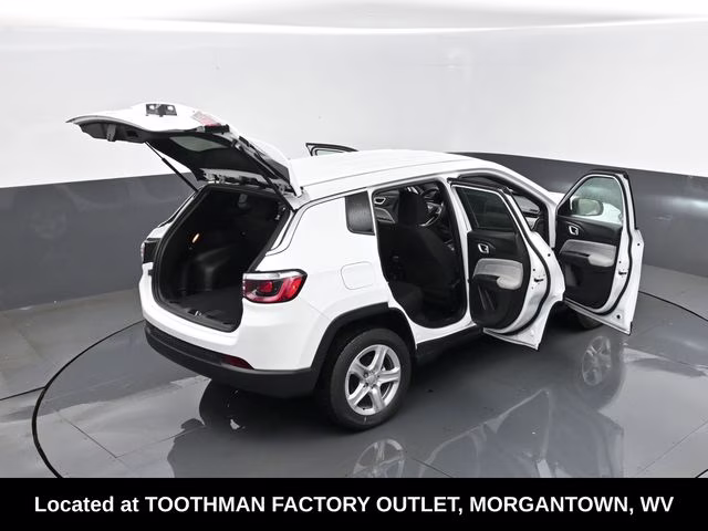 2023 Bright White Clearcoat Jeep Compass Sport 4X4 SUV