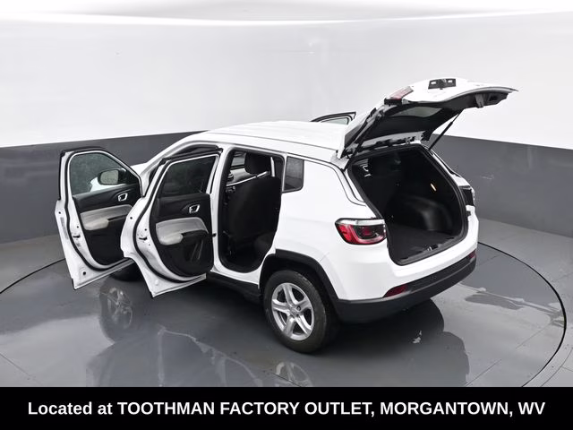 2023 Bright White Clearcoat Jeep Compass Sport 4X4 SUV