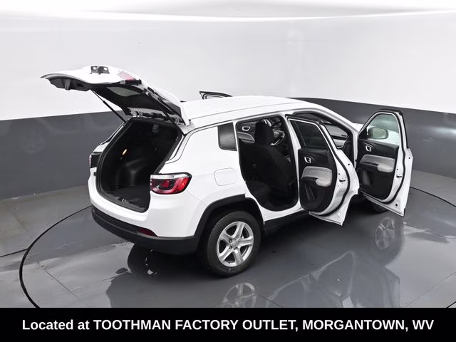 2023 Bright White Clearcoat Jeep Compass Sport 4X4 SUV