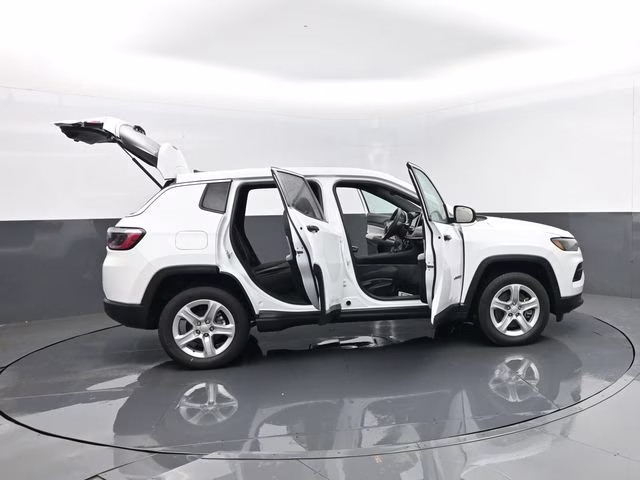 2023 Bright White Clearcoat Jeep Compass Sport 4X4 SUV