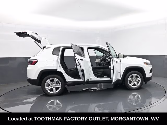 2023 Bright White Clearcoat Jeep Compass Sport 4X4 SUV