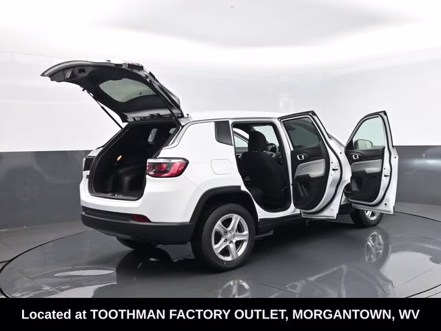 2023 Bright White Clearcoat Jeep Compass Sport 4X4 SUV