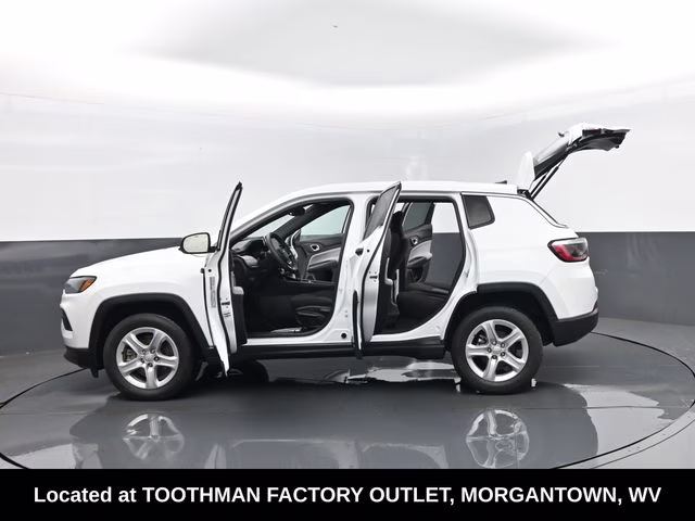 2023 Bright White Clearcoat Jeep Compass Sport 4X4 SUV