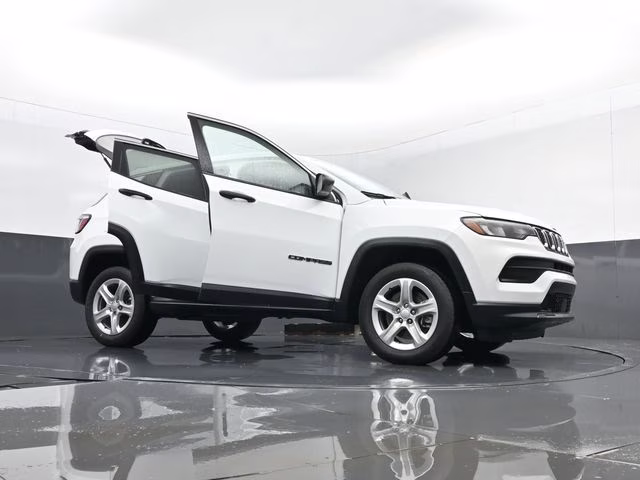 2023 Bright White Clearcoat Jeep Compass Sport 4X4 SUV