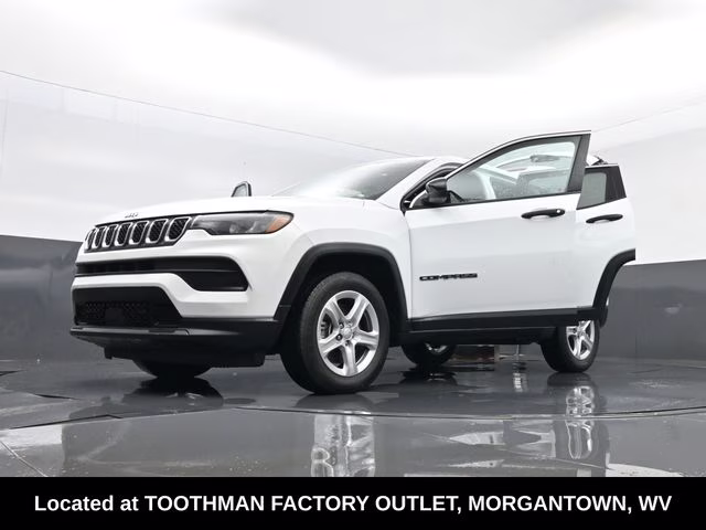2023 Bright White Clearcoat Jeep Compass Sport 4X4 SUV