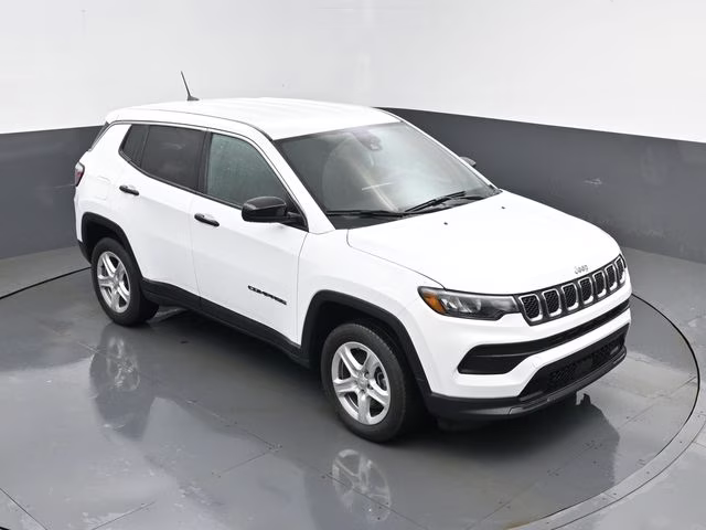 2023 Bright White Clearcoat Jeep Compass Sport 4X4 SUV