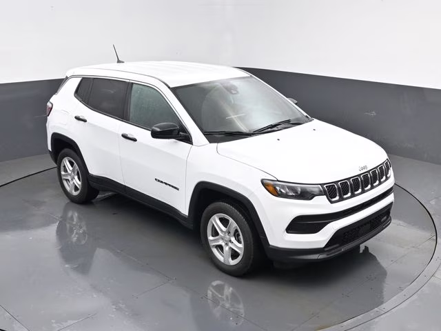 2023 Bright White Clearcoat Jeep Compass Sport 4X4 SUV