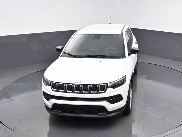 2023 Bright White Clearcoat Jeep Compass Sport 4X4 SUV
