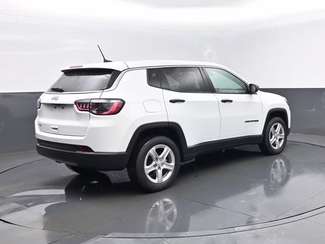 2023 Bright White Clearcoat Jeep Compass Sport 4X4 SUV