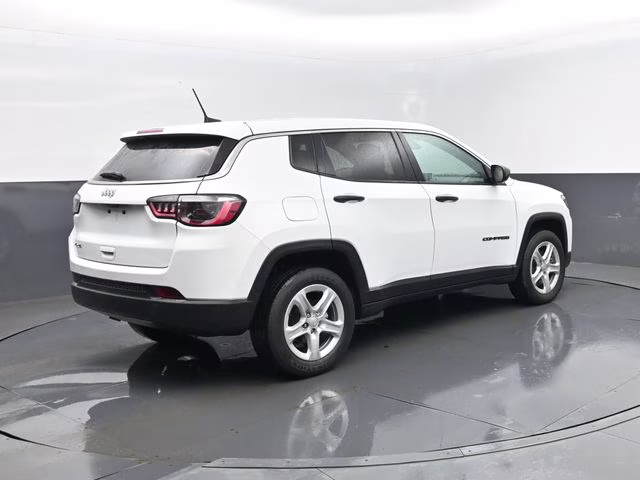 2023 Bright White Clearcoat Jeep Compass Sport 4X4 SUV