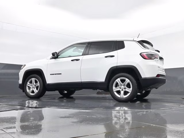 2023 Bright White Clearcoat Jeep Compass Sport 4X4 SUV