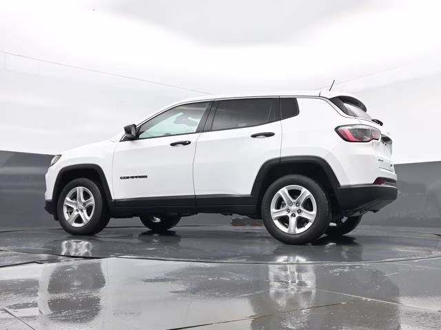 2023 Bright White Clearcoat Jeep Compass Sport 4X4 SUV