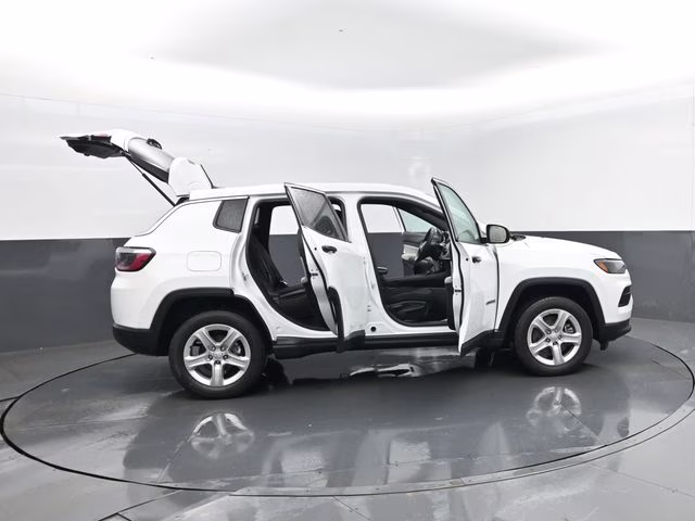 2023 Bright White Clearcoat Jeep Compass Sport 4X4 SUV