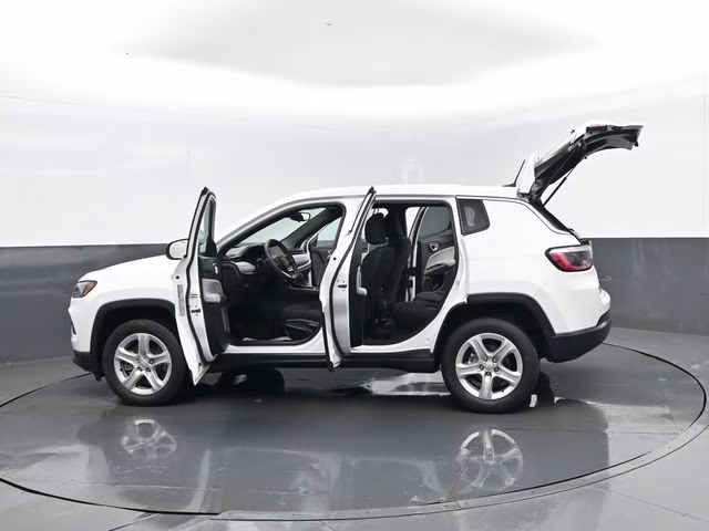 2023 Bright White Clearcoat Jeep Compass Sport 4X4 SUV