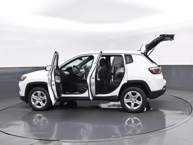 2023 Bright White Clearcoat Jeep Compass Sport 4X4 SUV